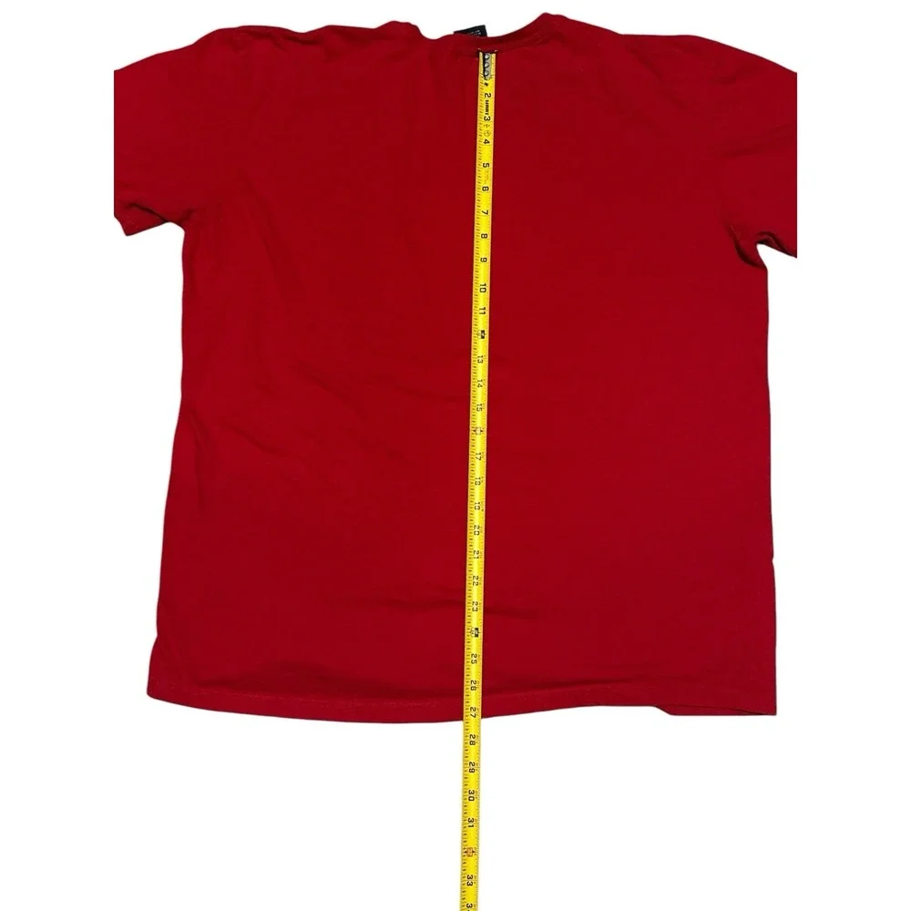 Polo By Ralph Lauren Red Men's T-Shirt With Blue Embroidered Logo Pony Size L